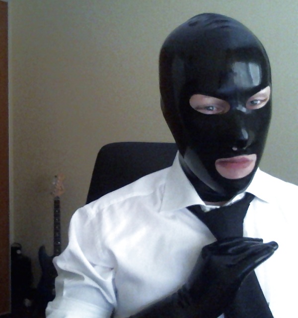 Getting dressed in latex gloves and mask #21711515