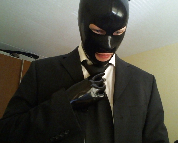 Getting dressed in latex gloves and mask #21711528