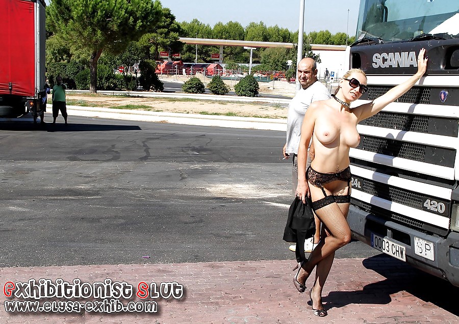 Nude in public in a rest area #21572076