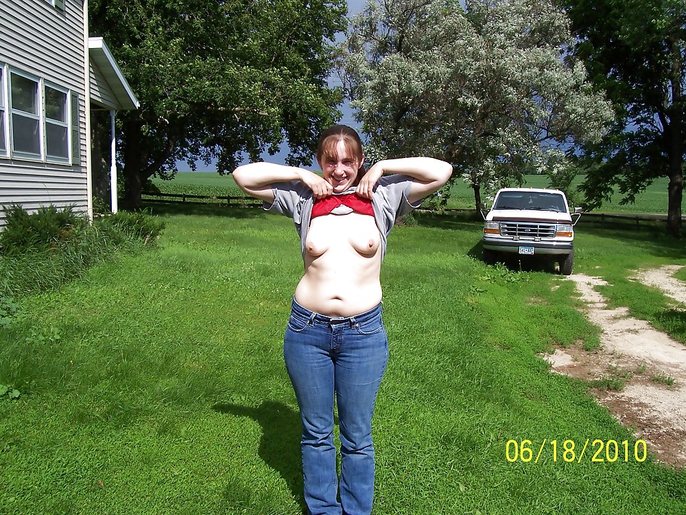 Topless and flashing my tits. do you like them? #8141843