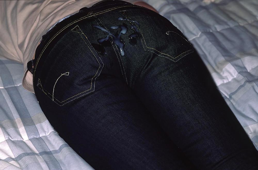 Let it dry.You do not have to clean  your jeans #5310978