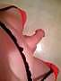 Porcelain Lexzy Hard 4 U in Red nylons and Black Garter #7671196