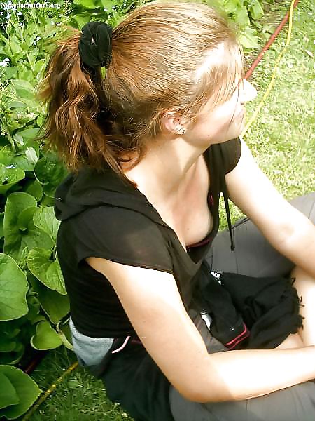 Oops! Downblouse Nip Slip upskirt teens #22549371