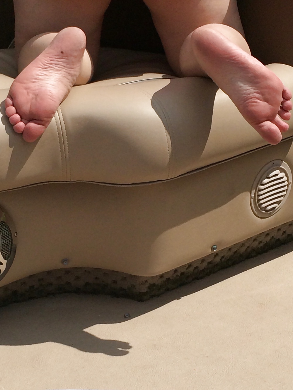 Soles with sand and dirt from the beach #33036290