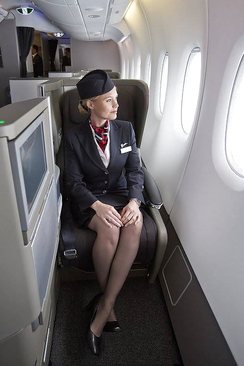 Stewardess and Airhostess in Nylons #32758374