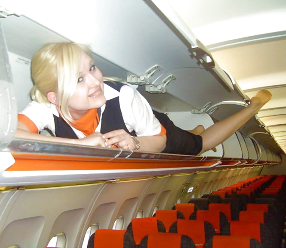 Stewardess and Airhostess in Nylons #32758395