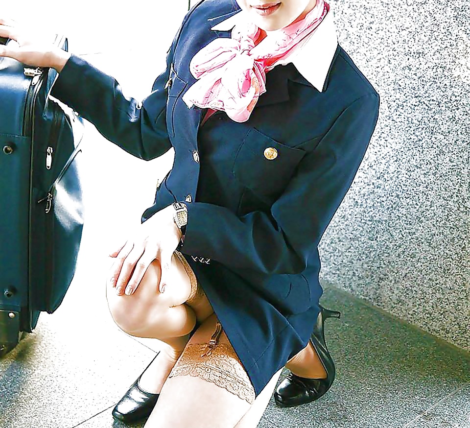 Stewardess and Airhostess in Nylons #32758505