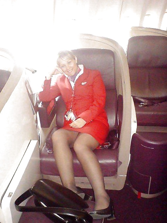 Stewardess and Airhostess in Nylons #32758723