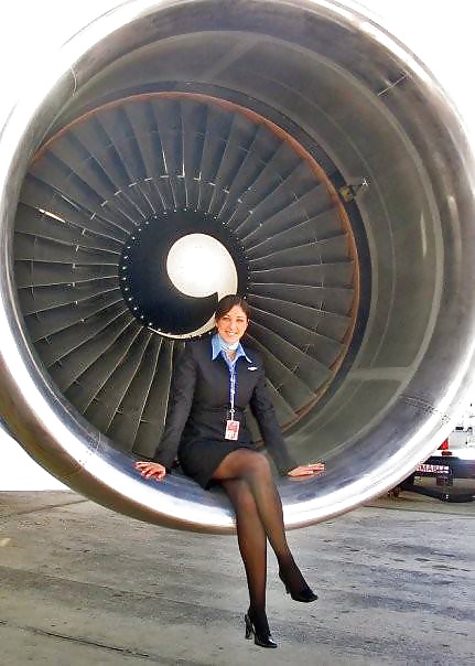 Stewardess and Airhostess in Nylons #32758787