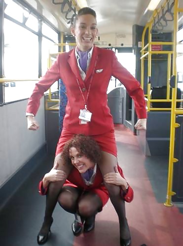 Stewardess and Airhostess in Nylons #32758797