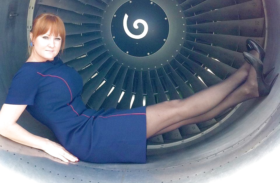 Stewardess and Airhostess in Nylons #32758860