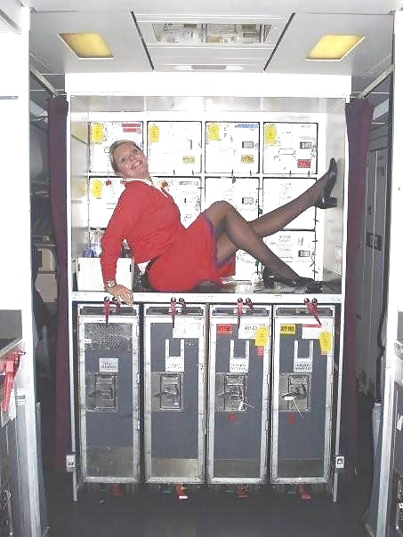 Stewardess and Airhostess in Nylons #32758901