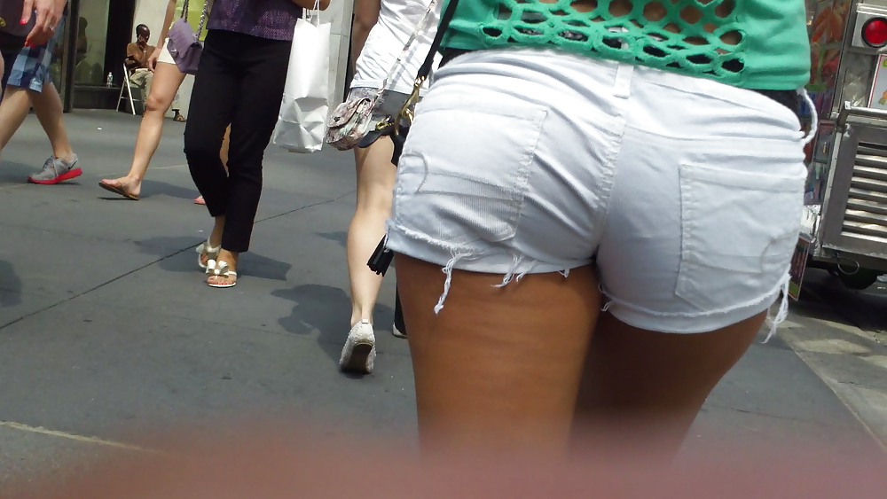Amazing butt & ass in tight white shorts #38182617