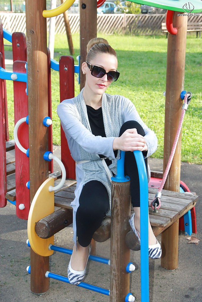 Christelle knows that you can do a lot of thing on the playground #51358245