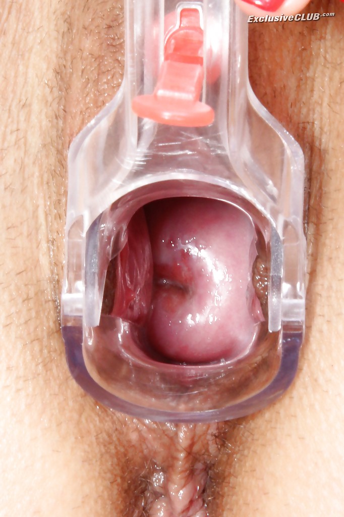 Busty gal in jeans undressing and stuffing her pink hole with gyno instruments #51032001