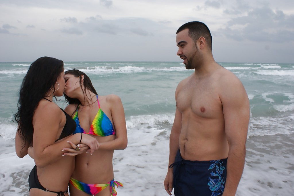 Naughty hotties with neat fannies give a blowjob to a lucky guy #51636195