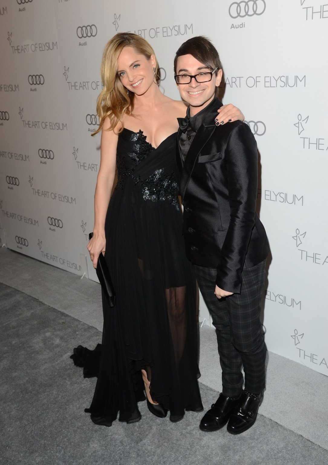Mena Suvari wearing partially see-through strapless dress at The Art of Elysium' #75243659