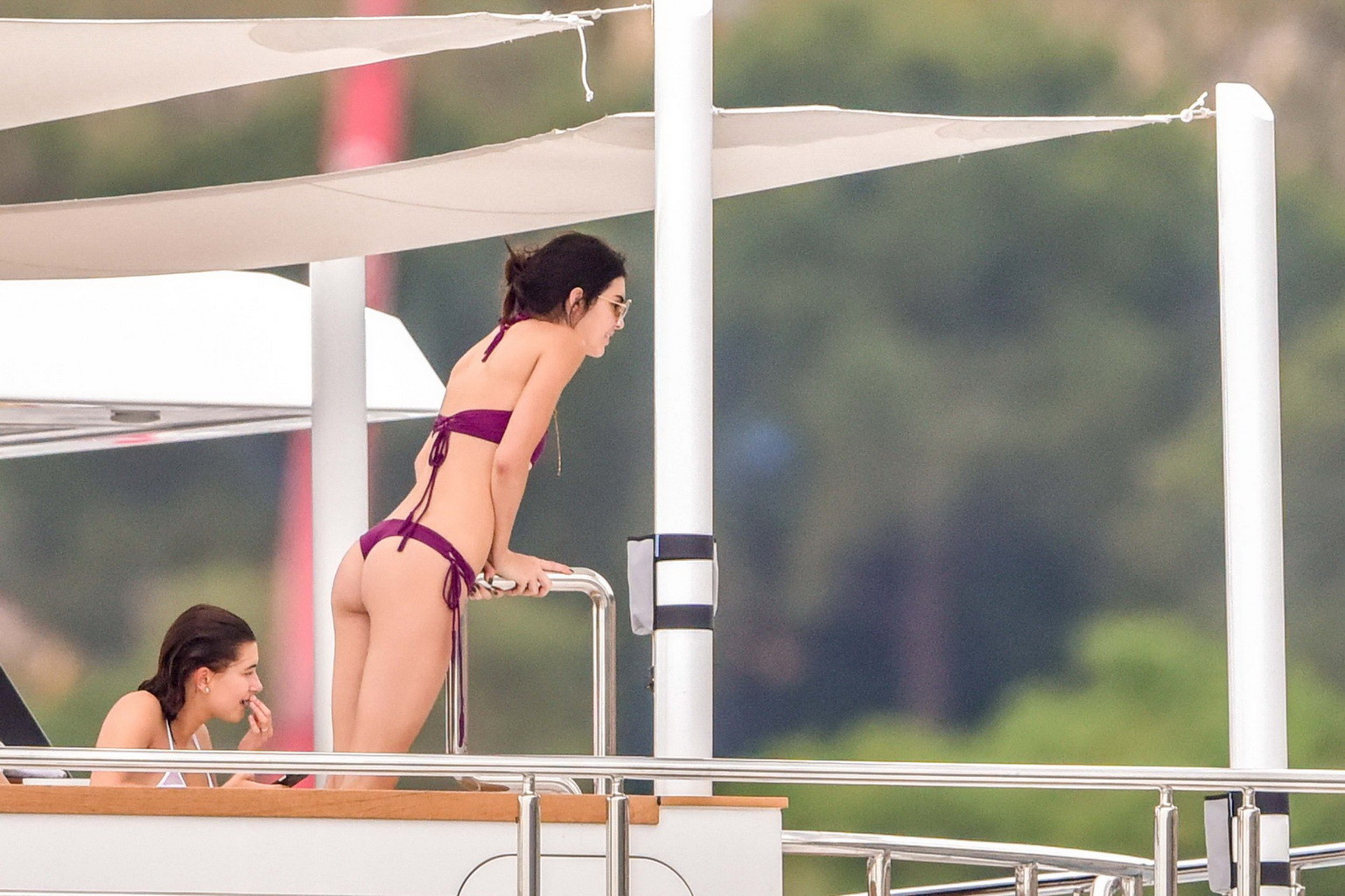 Kendall Jenner and Gigi Hadid caught in tiny bikini sets at the yacht in Monte C #75163259