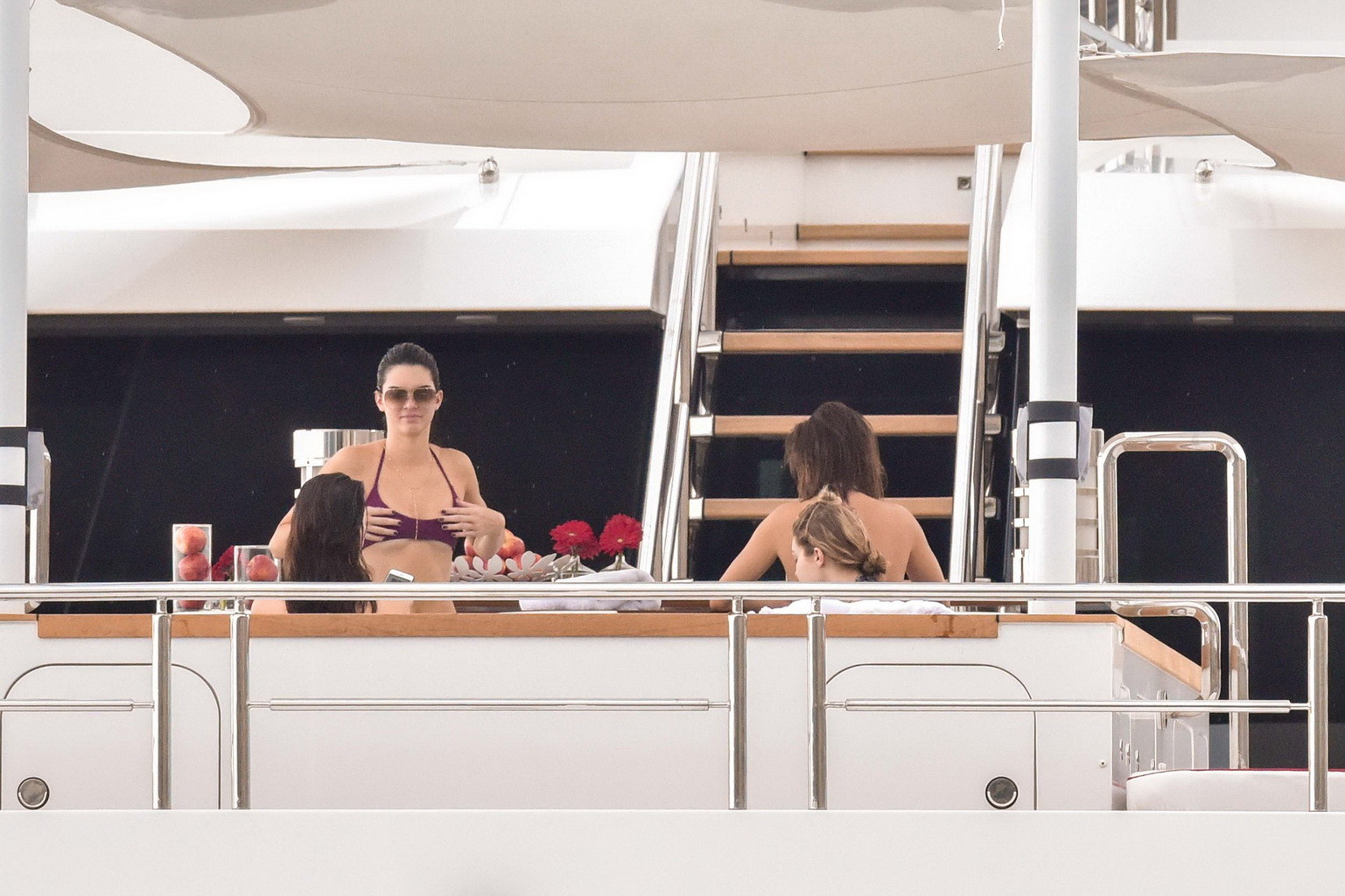 Kendall Jenner and Gigi Hadid caught in tiny bikini sets at the yacht in Monte C #75163361