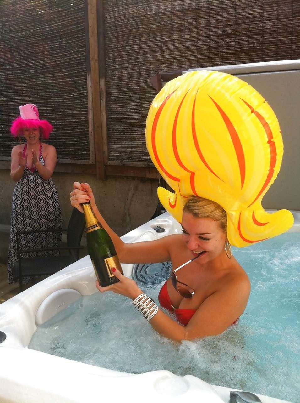 Sheridan Smith topless but covered with hands and in stockings paparazzi picture #75289464