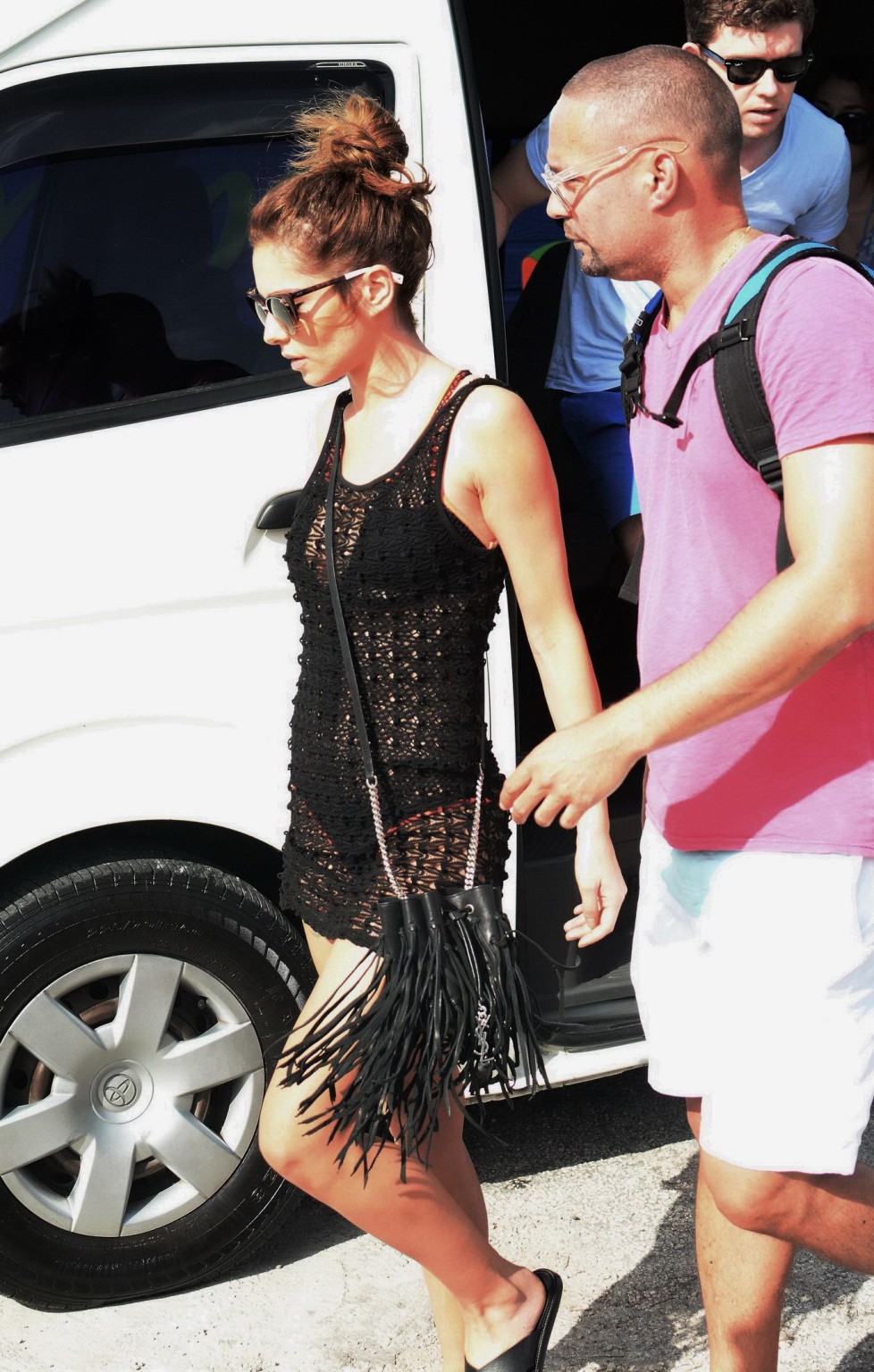 Cheryl Cole see through to tiny bikini in Barbados #75146459