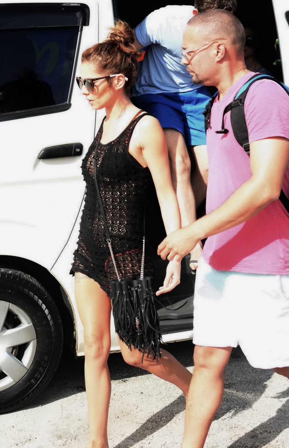 Cheryl Cole see through to tiny bikini in Barbados #75146465
