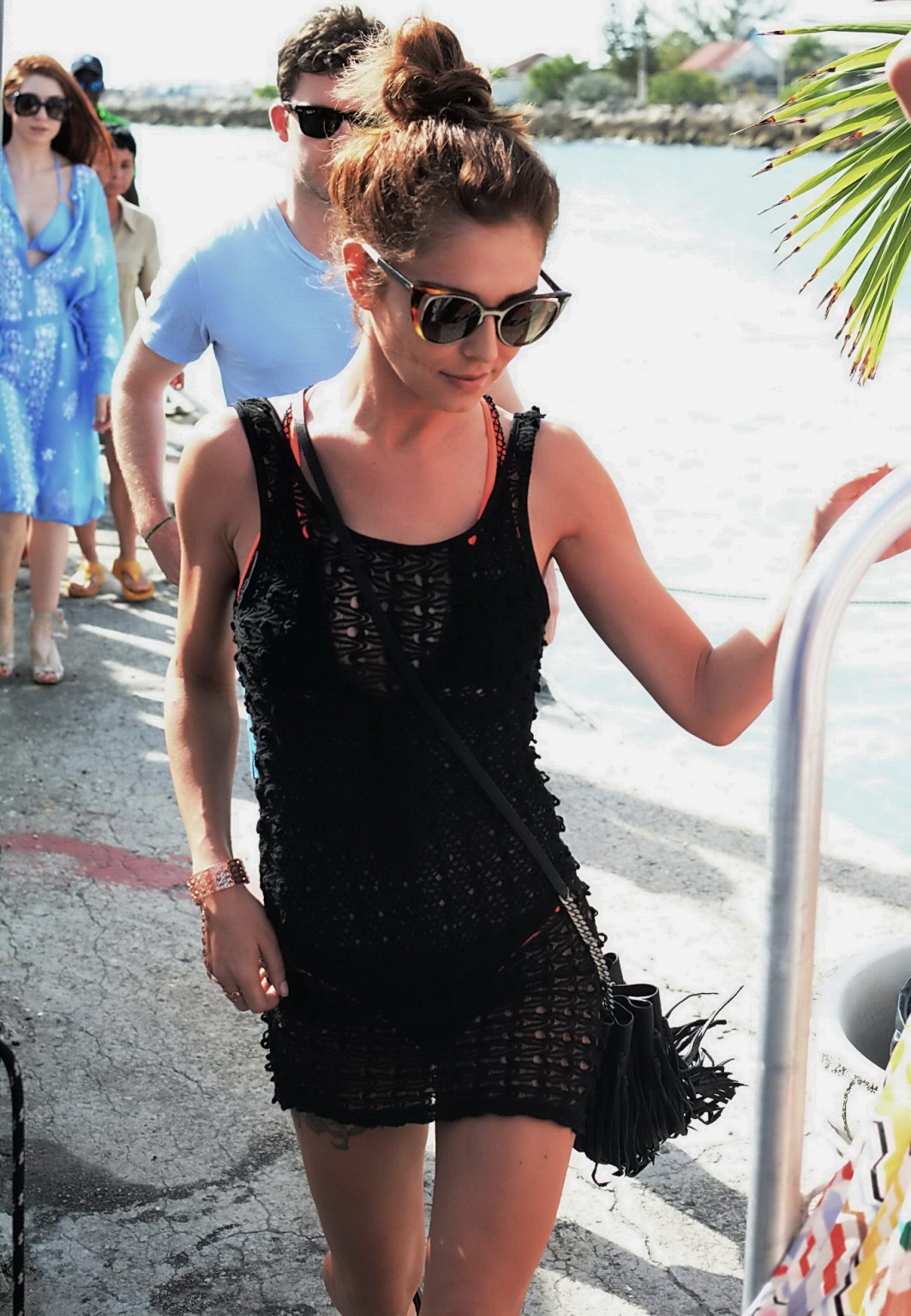 Cheryl Cole see through to tiny bikini in Barbados #75146508