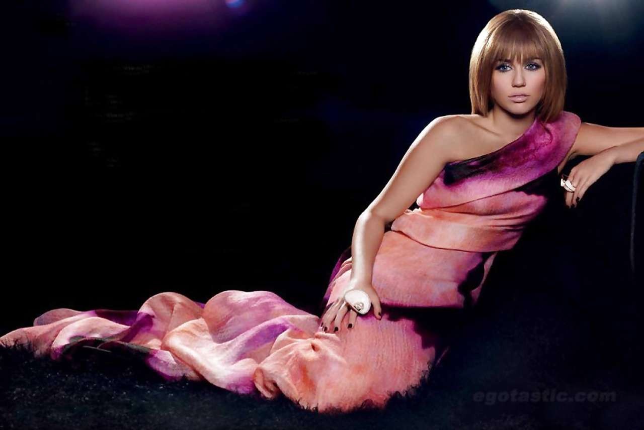 Miley Cyrus looking very cute for new photoshoot and posing braless #75288878
