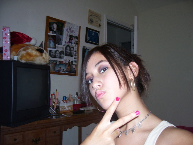 A hot Latina teen gets topless #68488189