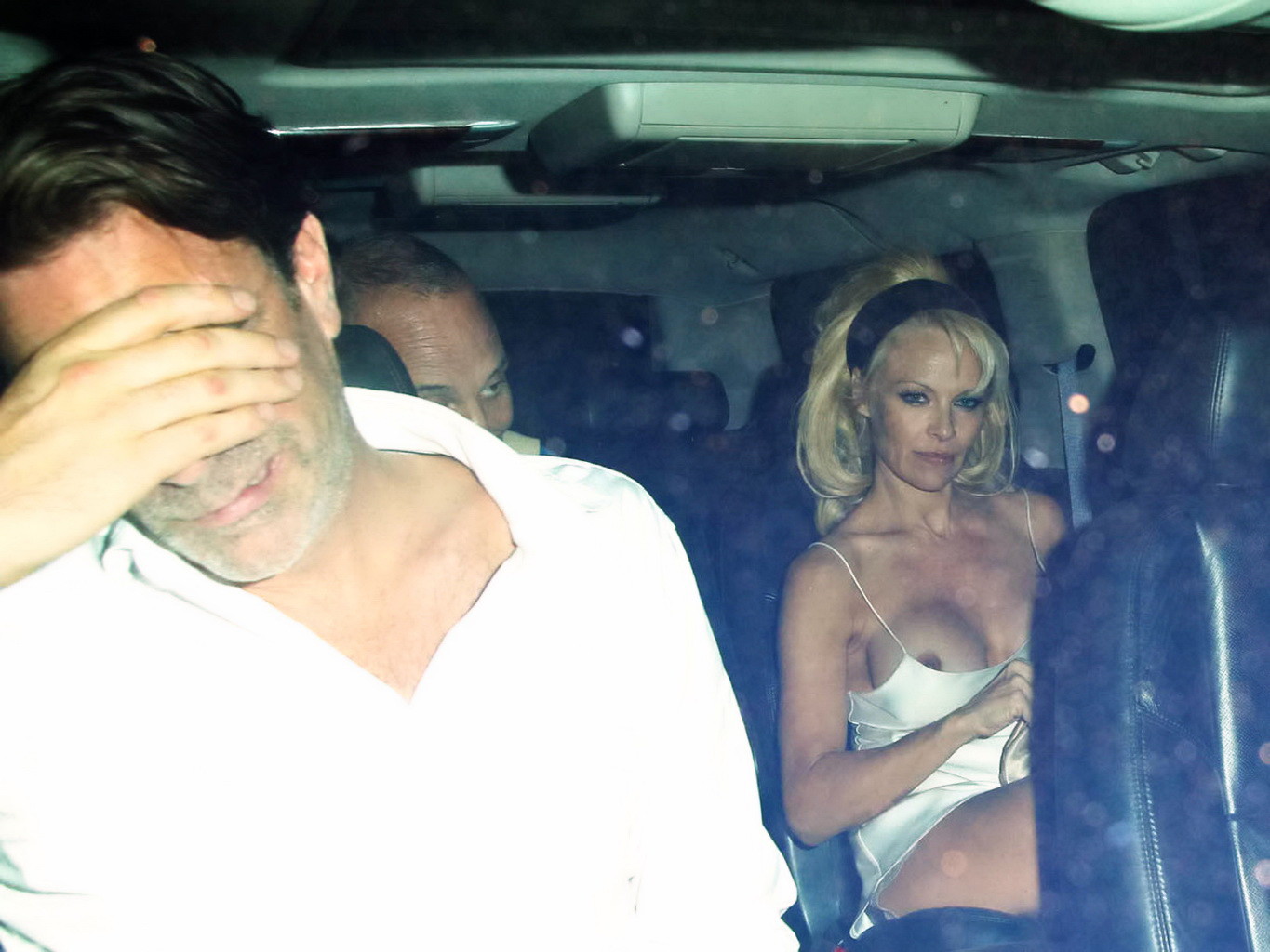 Pamela Anderson boob slip in the car while leaving Chateau Marmont in West Holly #75184247