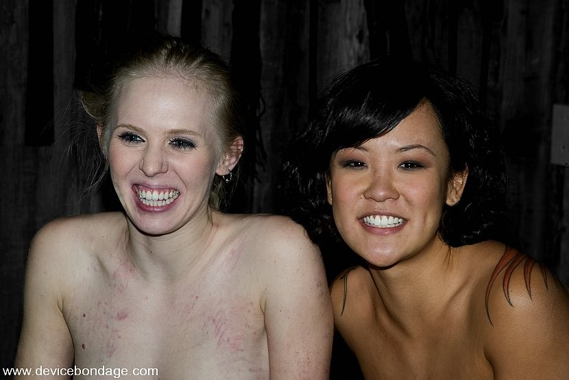 Jandi Lin and Claire Adams get strap bound and spanked #69820319