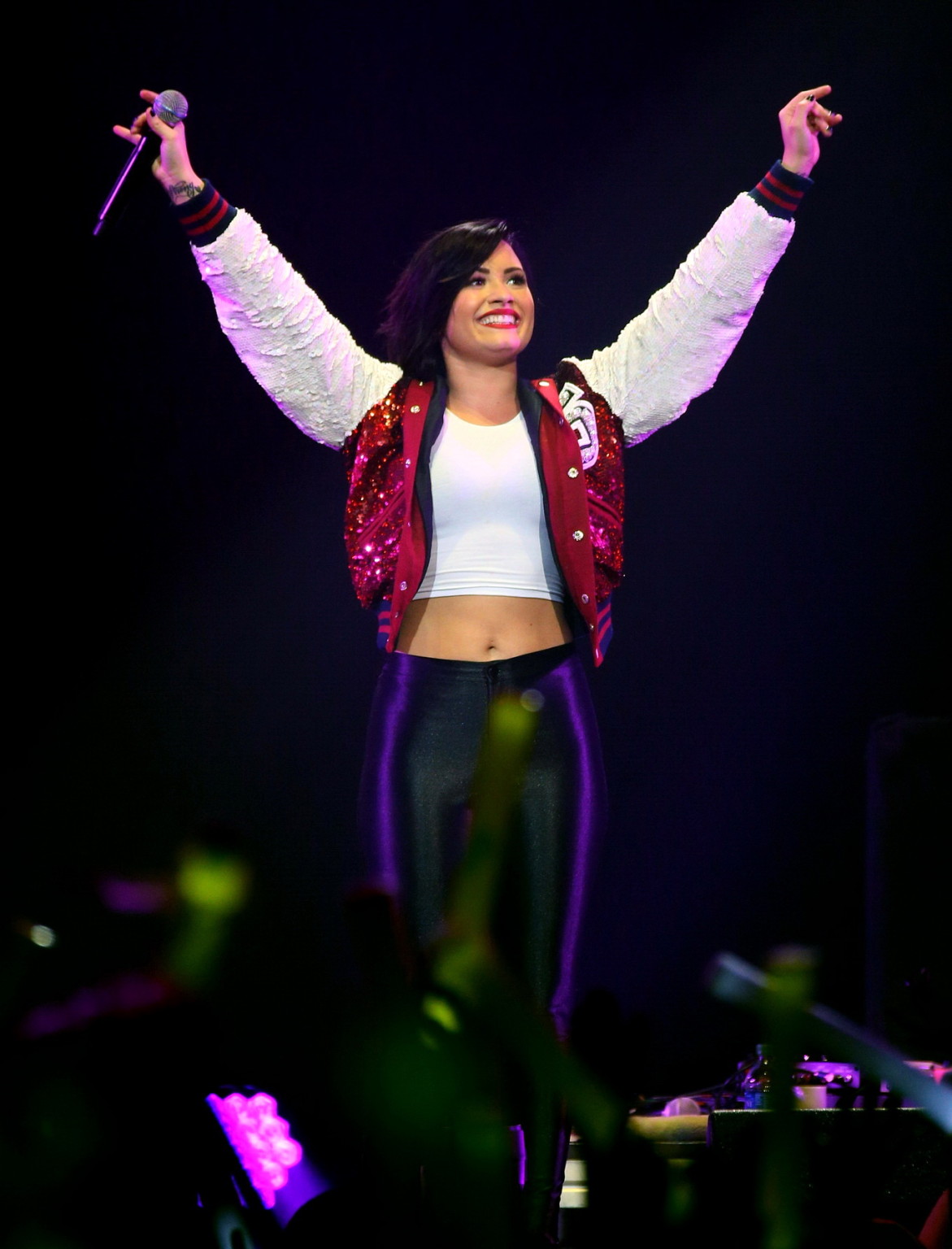 Demi Lovato see through to bra while performing at 1013 KDWBs Jingle B #75178509