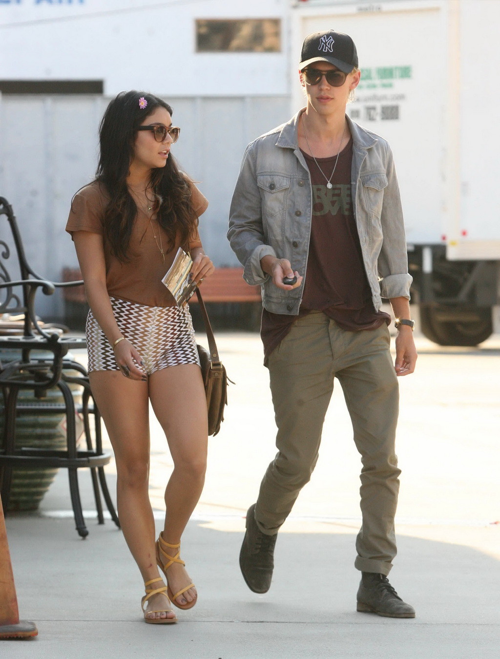 Vanessa Hudgens showing cameltoe in skimpy shorts and top out in Studio City #75263742
