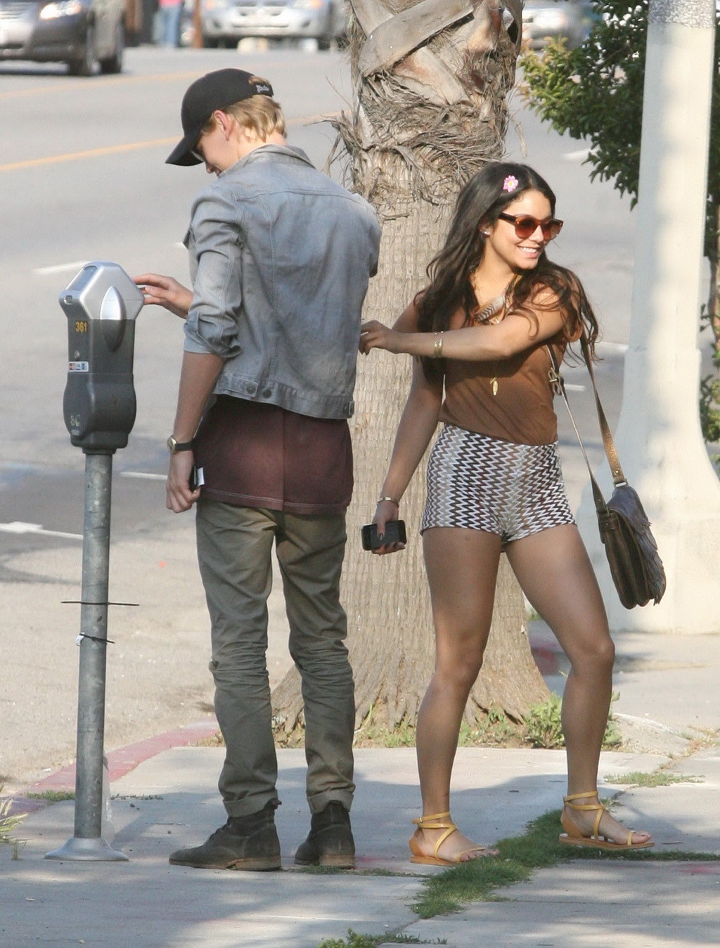 Vanessa Hudgens showing cameltoe in skimpy shorts and top out in Studio City #75263748
