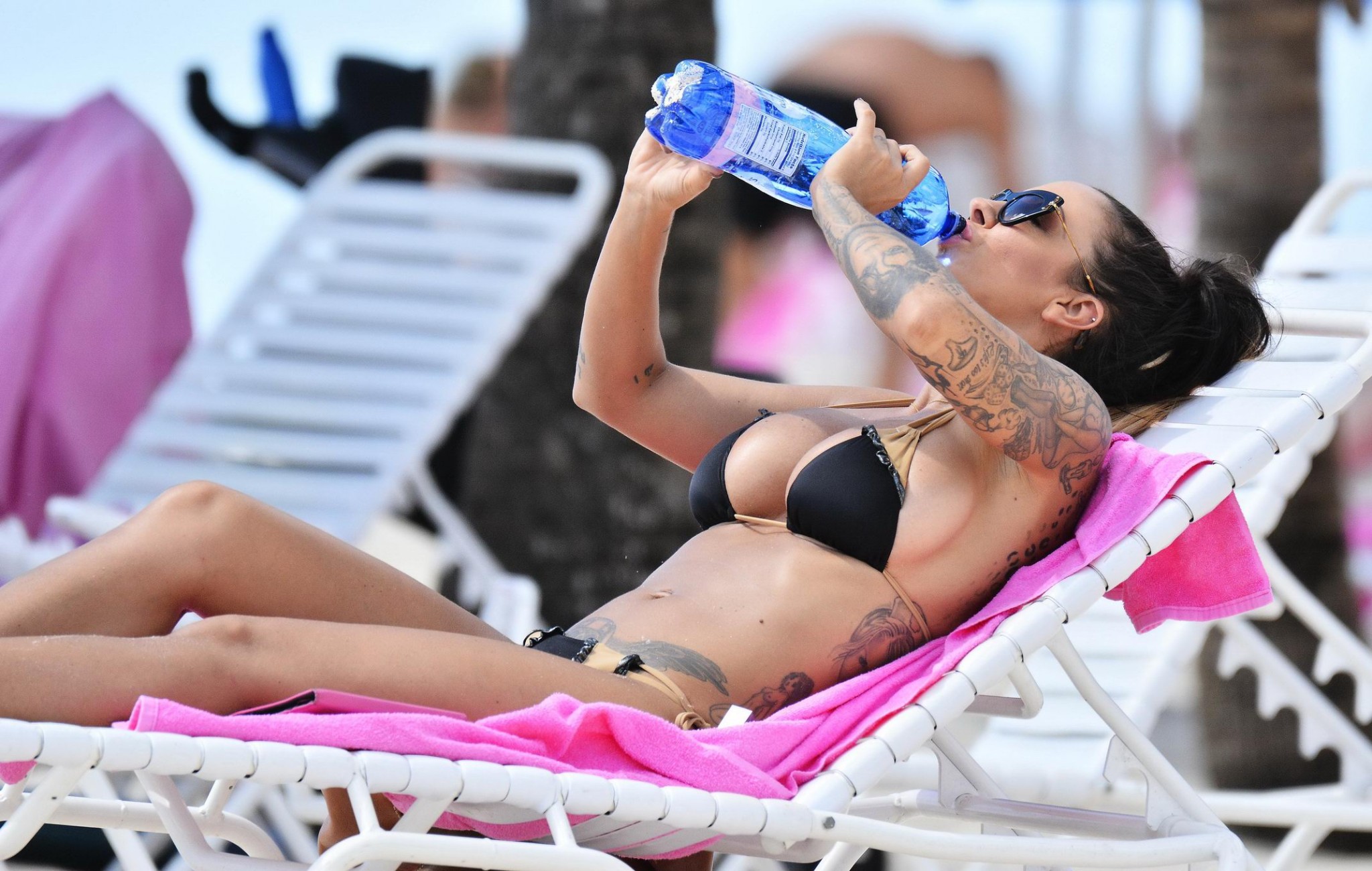 Jodie Marsh showing off her bikini body on a beach in Barbados #75176900