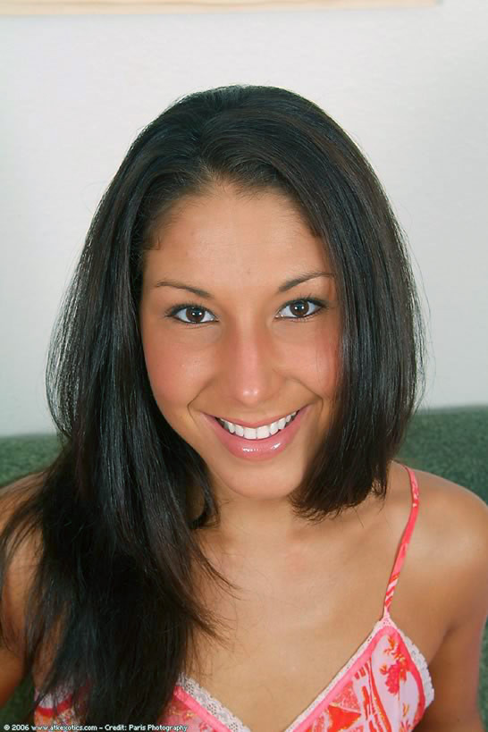 Yummy tiny titted latina chica plays with her shaved beaver #78003867