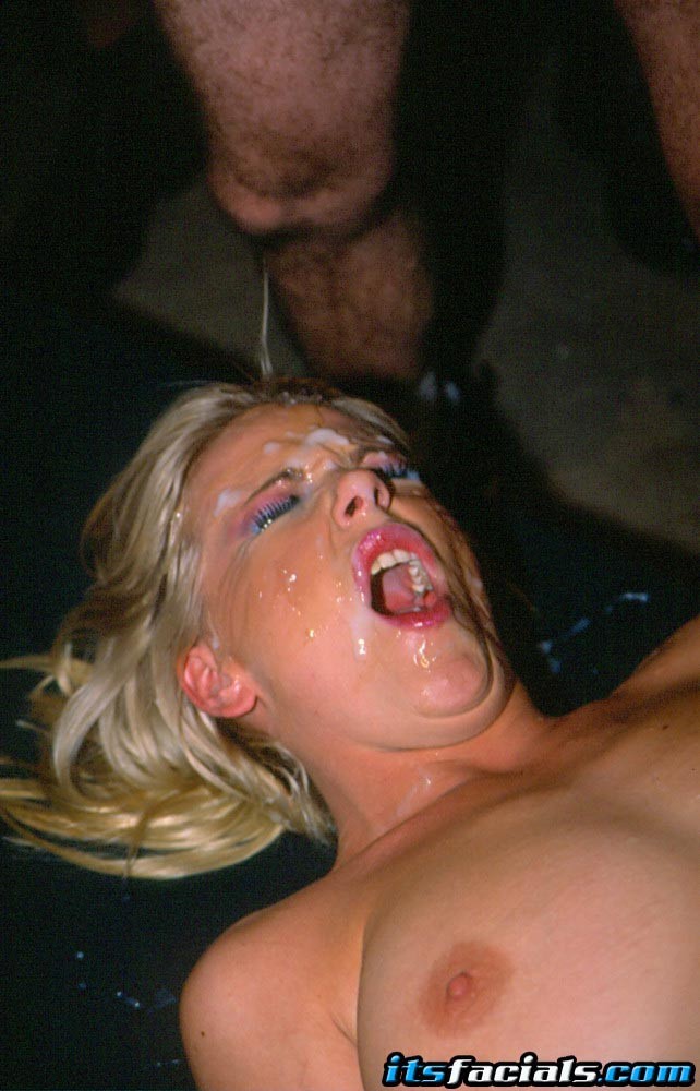 Blonde playing with toy and getting face covered with jizz #75842262