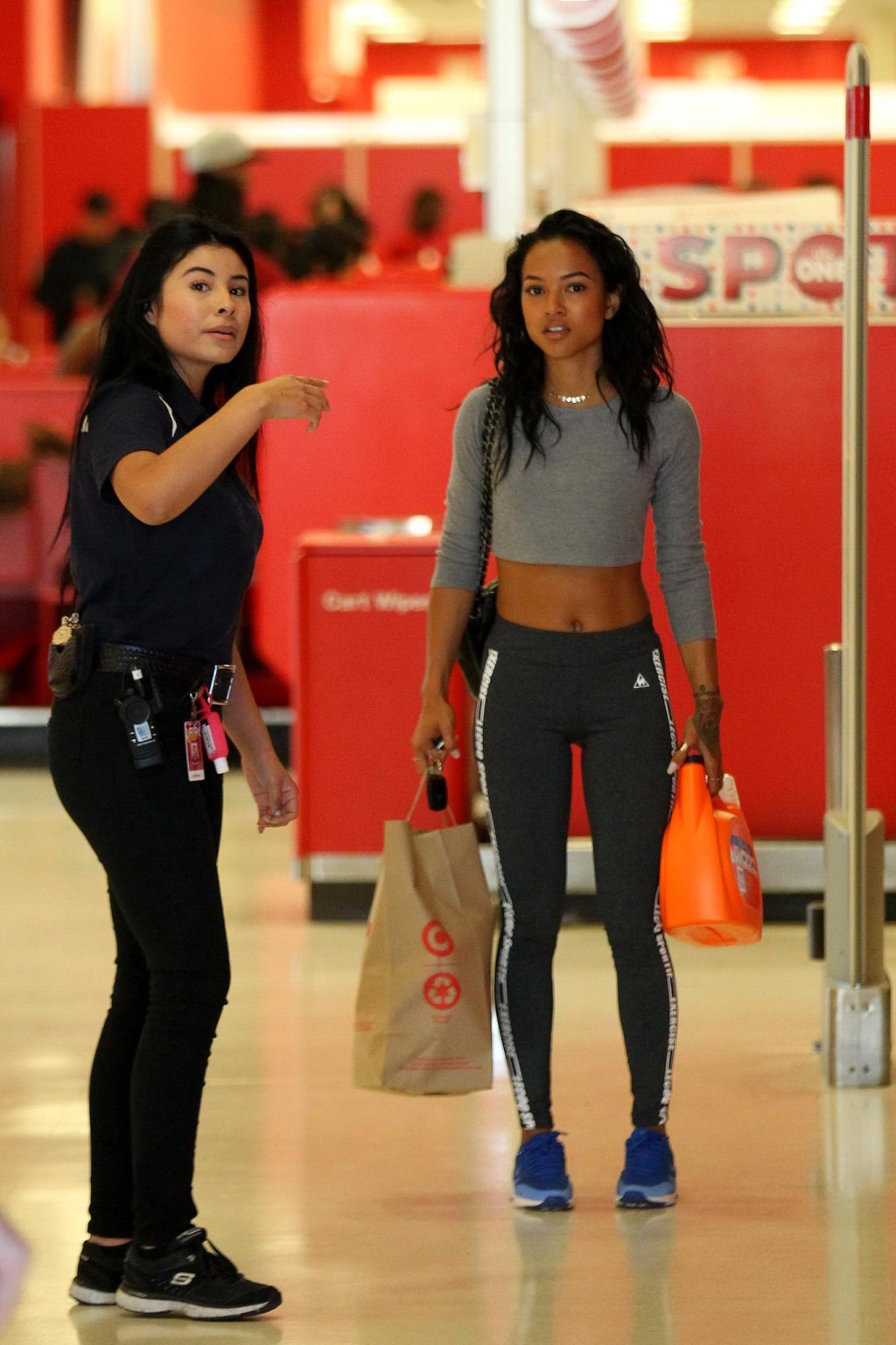 Karrueche Tran shows off her ass in tight sweatpants while shopping at Target in #75167592