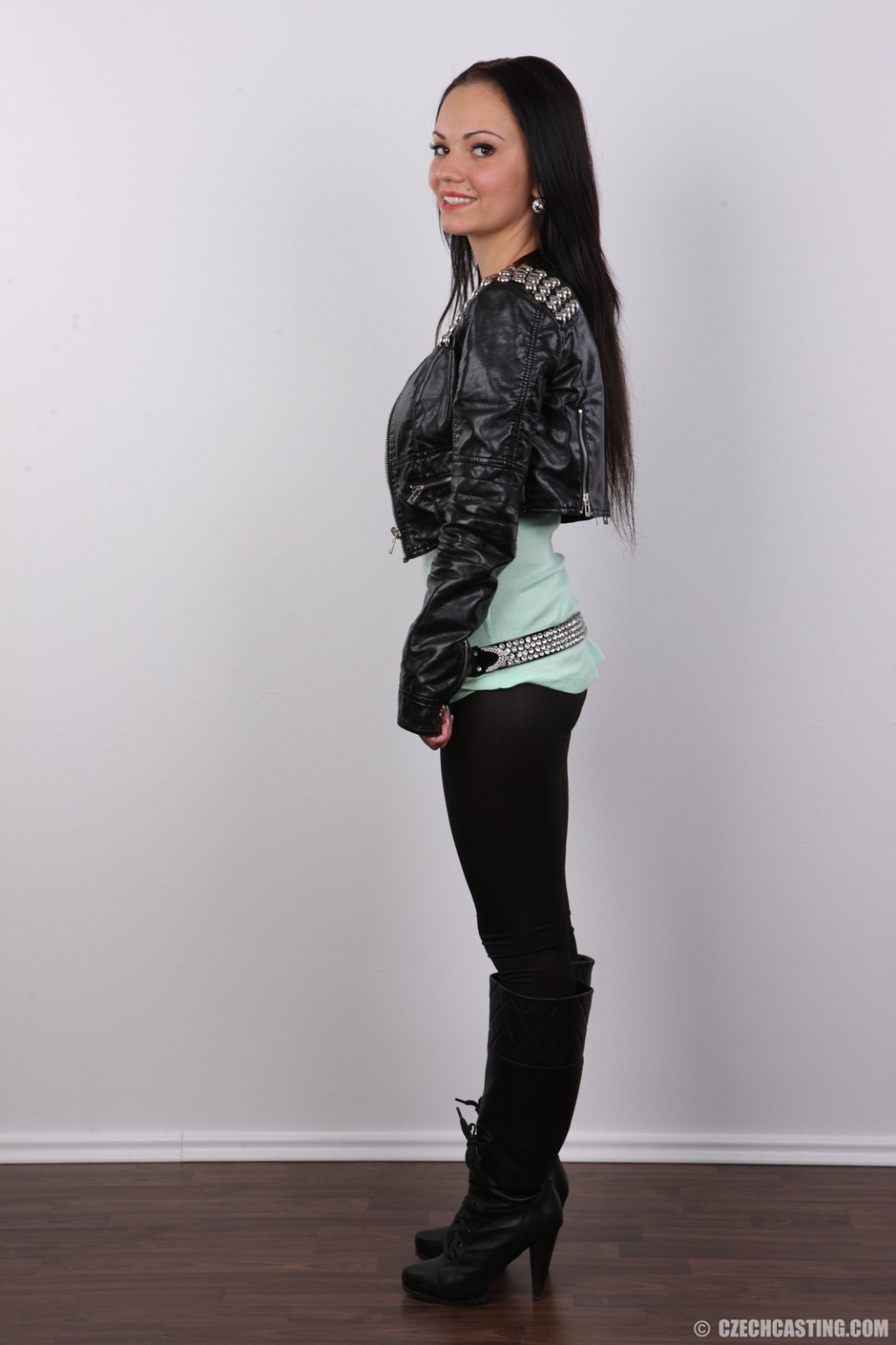 Petite brunette in casting session #67187828