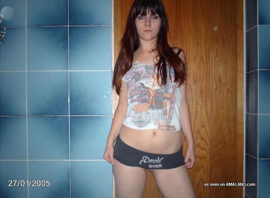 Compilation of two naughty emo chicks posing topless #67616008