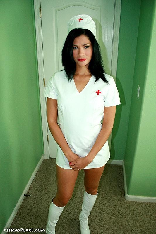 Sexy nurse shows off cooch #78001103