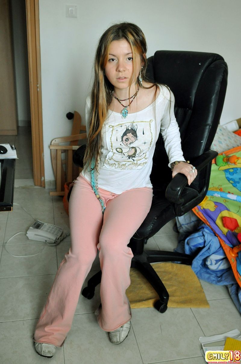 Petite teen with small tits and cute ass undressing #68451153
