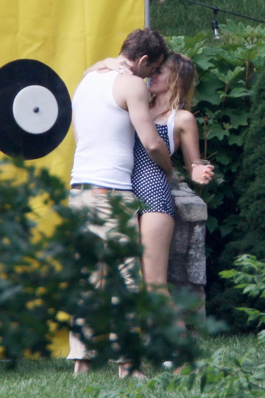 Blake Lively showing her ass in polka dot monokini at the pool party in NYC #75257961