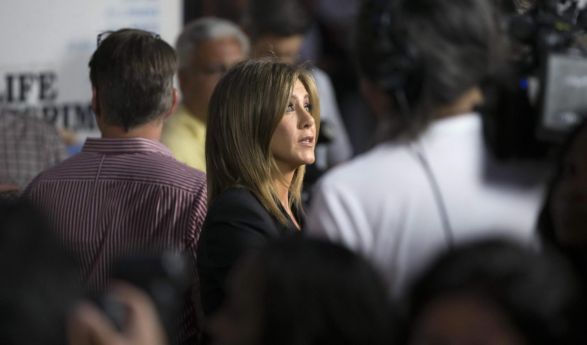 Jennifer Aniston pregnant and cleavy at the Life of Crime Premiere At ArcLight C #75186984