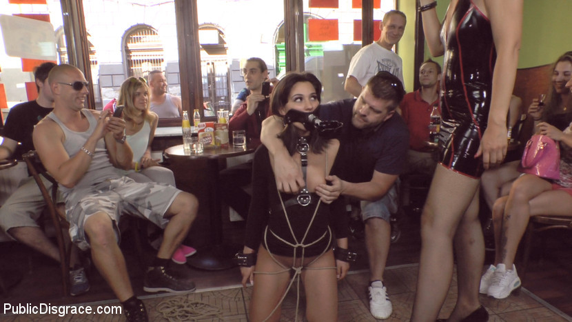 19 year old pussy is put on display at a public market and then pounded senseles #70920716