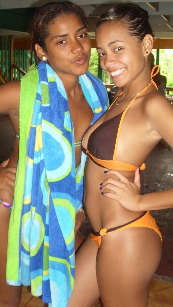 Gorgeous amateur Latina teen girlfriends posing in homemade pix #77969422