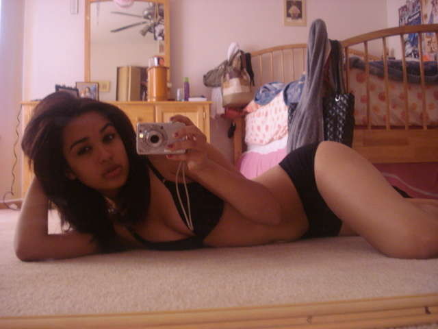 Cute Latina babe in her underwear #77956460