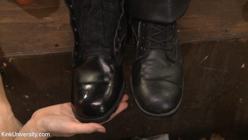 Learn the kinky craft of bootblacking, the practice of erotically caring for boo #67120211