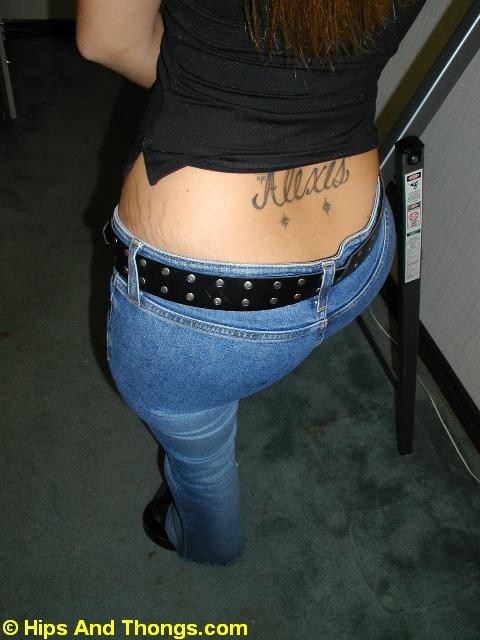 Little latina Alexis exposes her tiny black thong #77974881