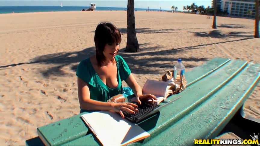 Check out hot beach babe get picked up on the street for some hot fucking and su #74498902